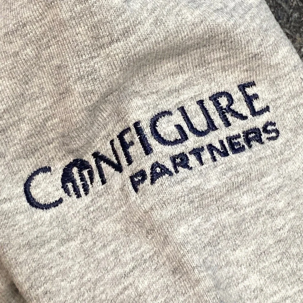 B Draddy Sweatshirt Sz L Mens Crewneck Kangaroo Pocket Configure Partners Logo